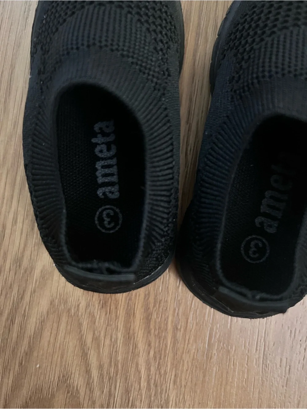 Kids Slip-On Knit Sneakers - Black